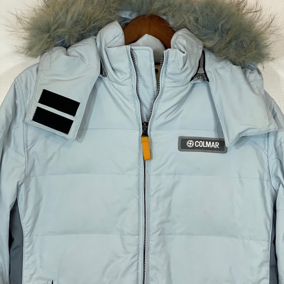 Colmar Sky Blue Hooded Ski Jacket - Picture 8 of 8